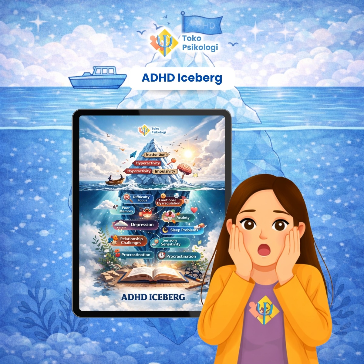 ADHD Iceberg | Toko Psikologi